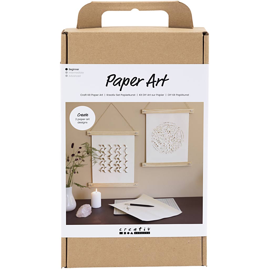 Kreativ Set Papierkunst, Papier zum Aufhängen, Creme, 1 Pck