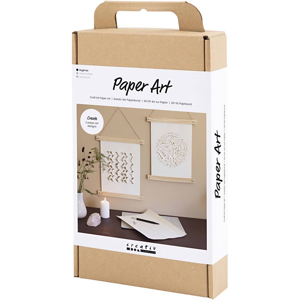 Kreativ Set Papierkunst, Papier zum Aufhängen, Creme, 1 Pck – Bild 3