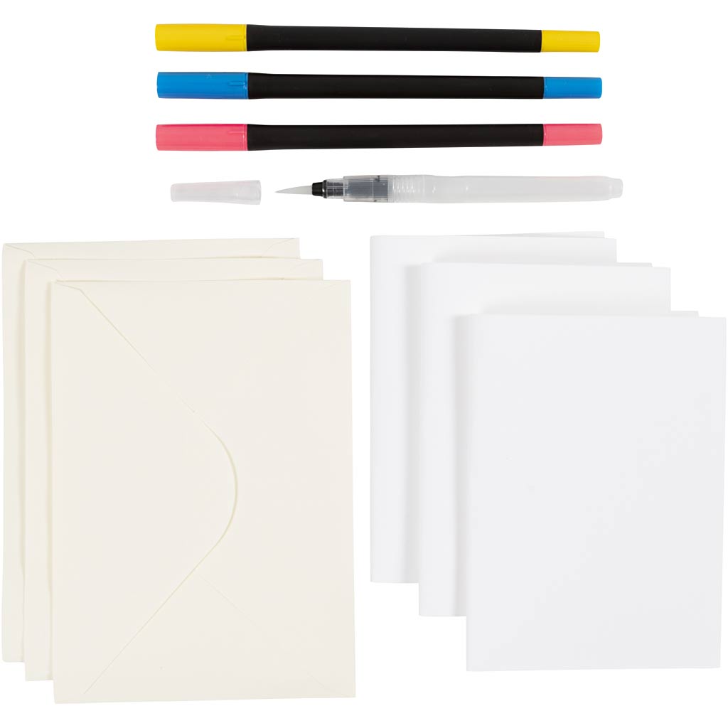Mini Kreativ Set Aquarell, Karten und Kuverts, 1 Pck – Bild 3