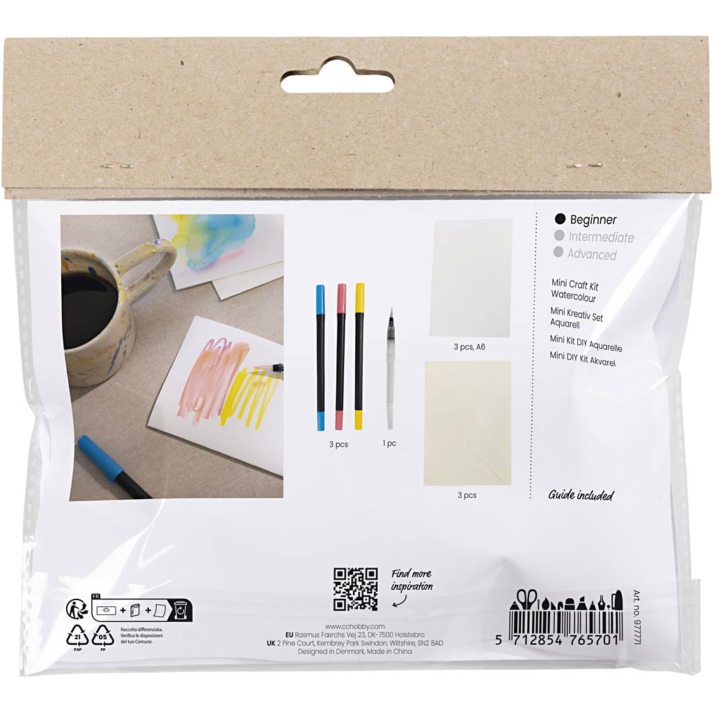 Mini Kreativ Set Aquarell, Karten und Kuverts, 1 Pck – Bild 2