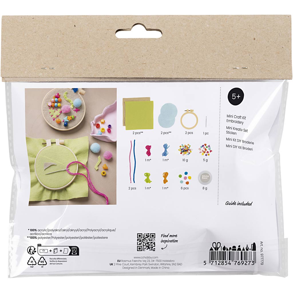 Mini Kreativ Set Sticken, Fantasie, 1 Pck – Bild 2