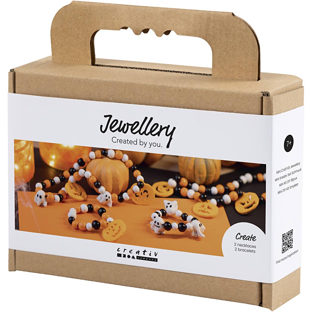 Mini Kreativ Set Schmuck, Halskette und Armband, Halloween Farben, 1 Pck – Bild 3