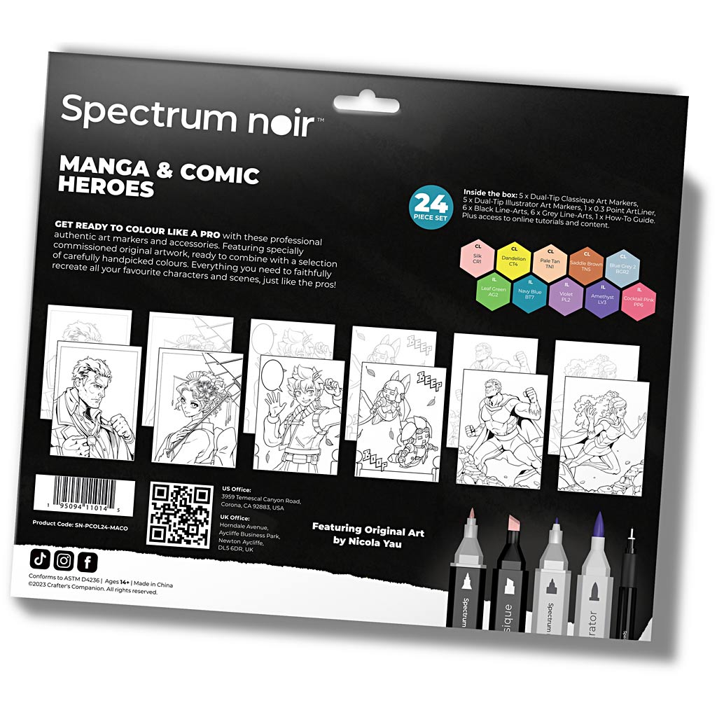 Kreativ Set Illustration, Manga- und Comic-Helden, Sortierte Farben, 1 Pck – Bild 2